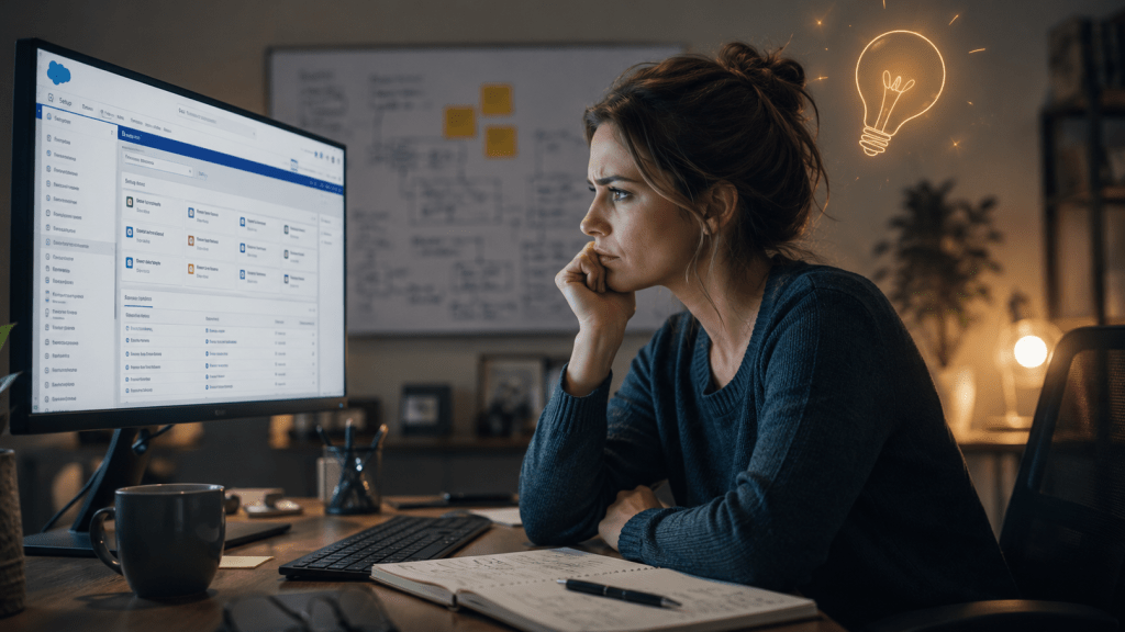 a woman looking at her computer screen
