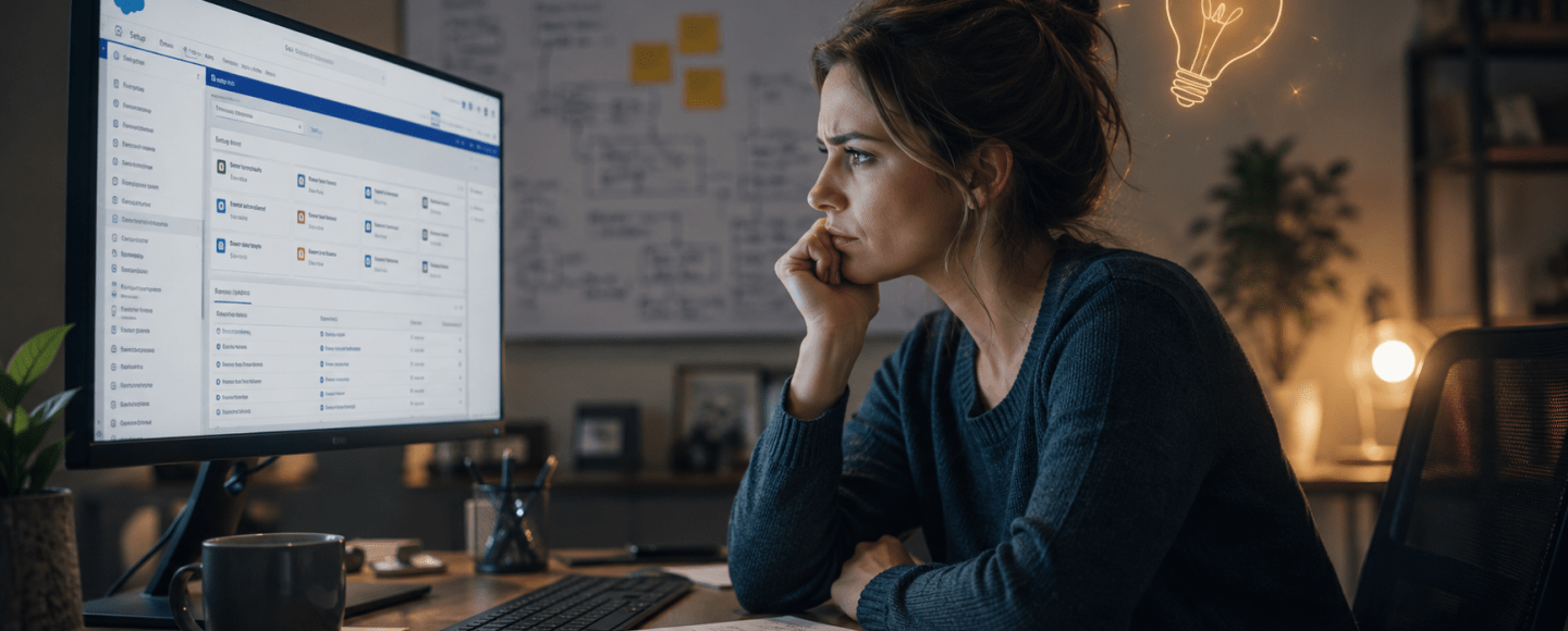 a woman looking at her computer screen