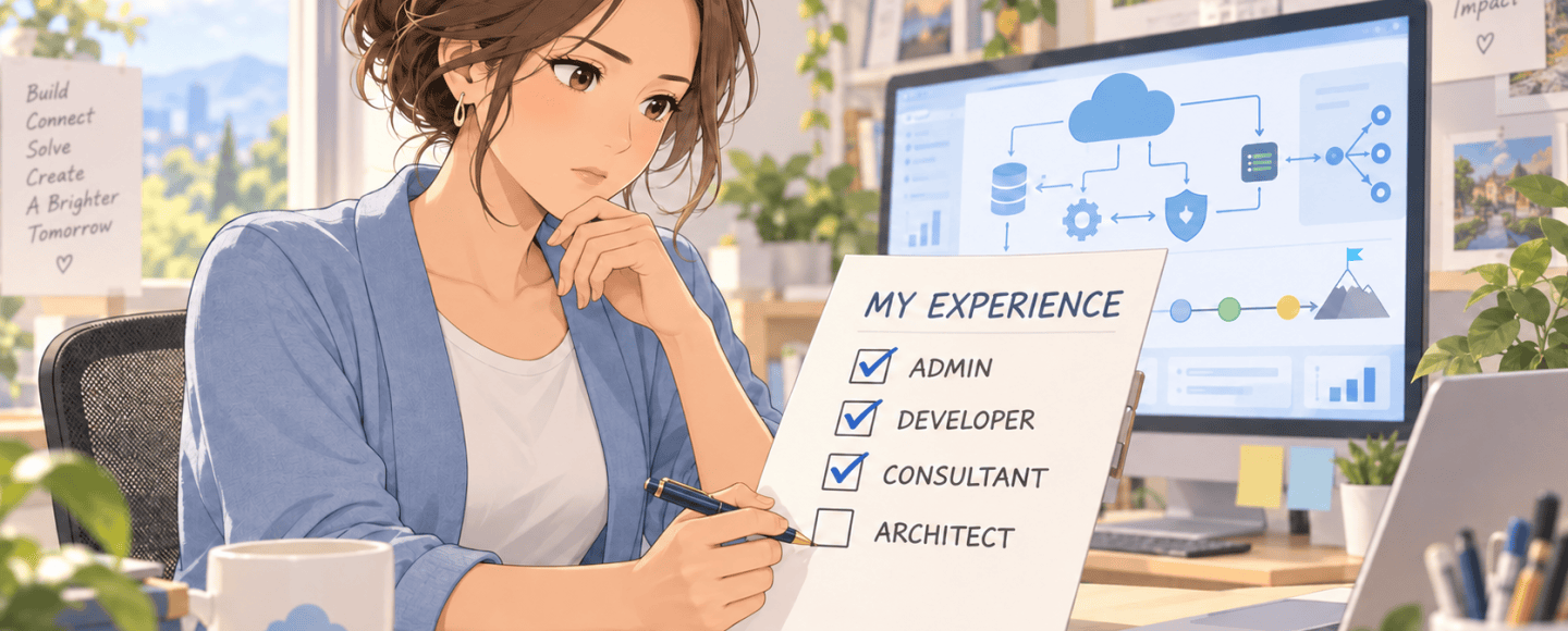 A woman thinking about if she has enough experience to call herself an architect