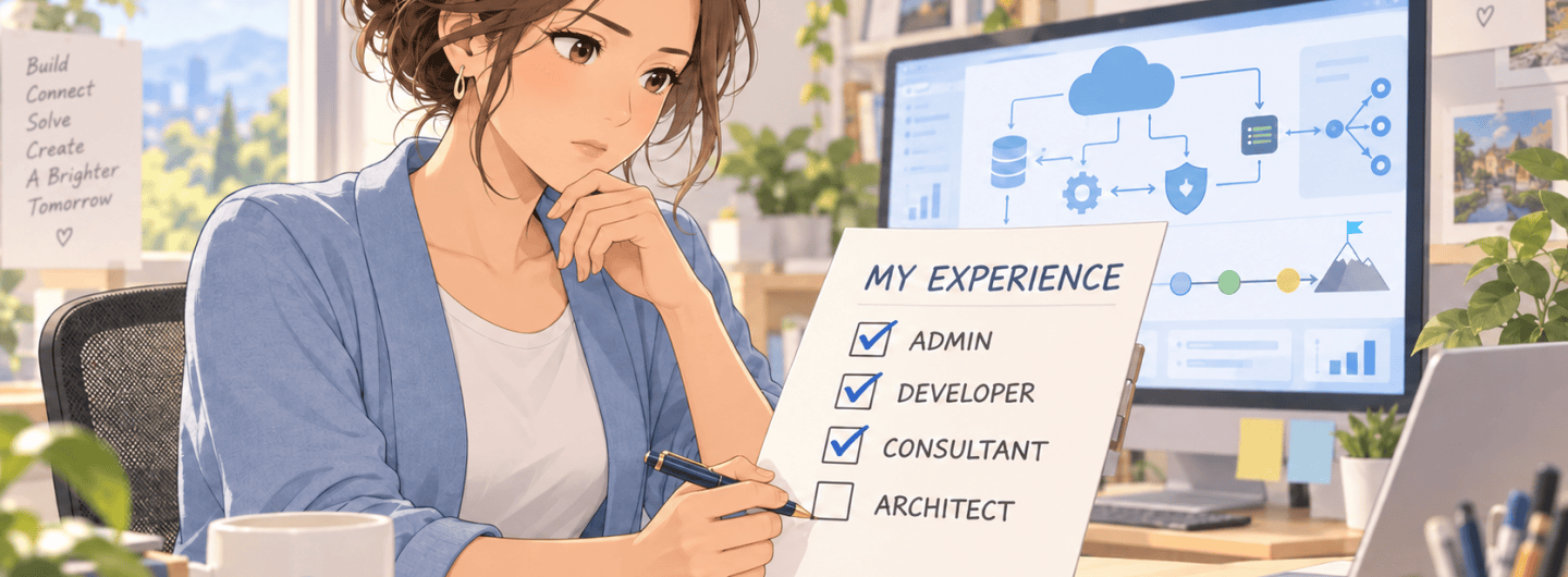 A woman thinking about if she has enough experience to call herself an architect